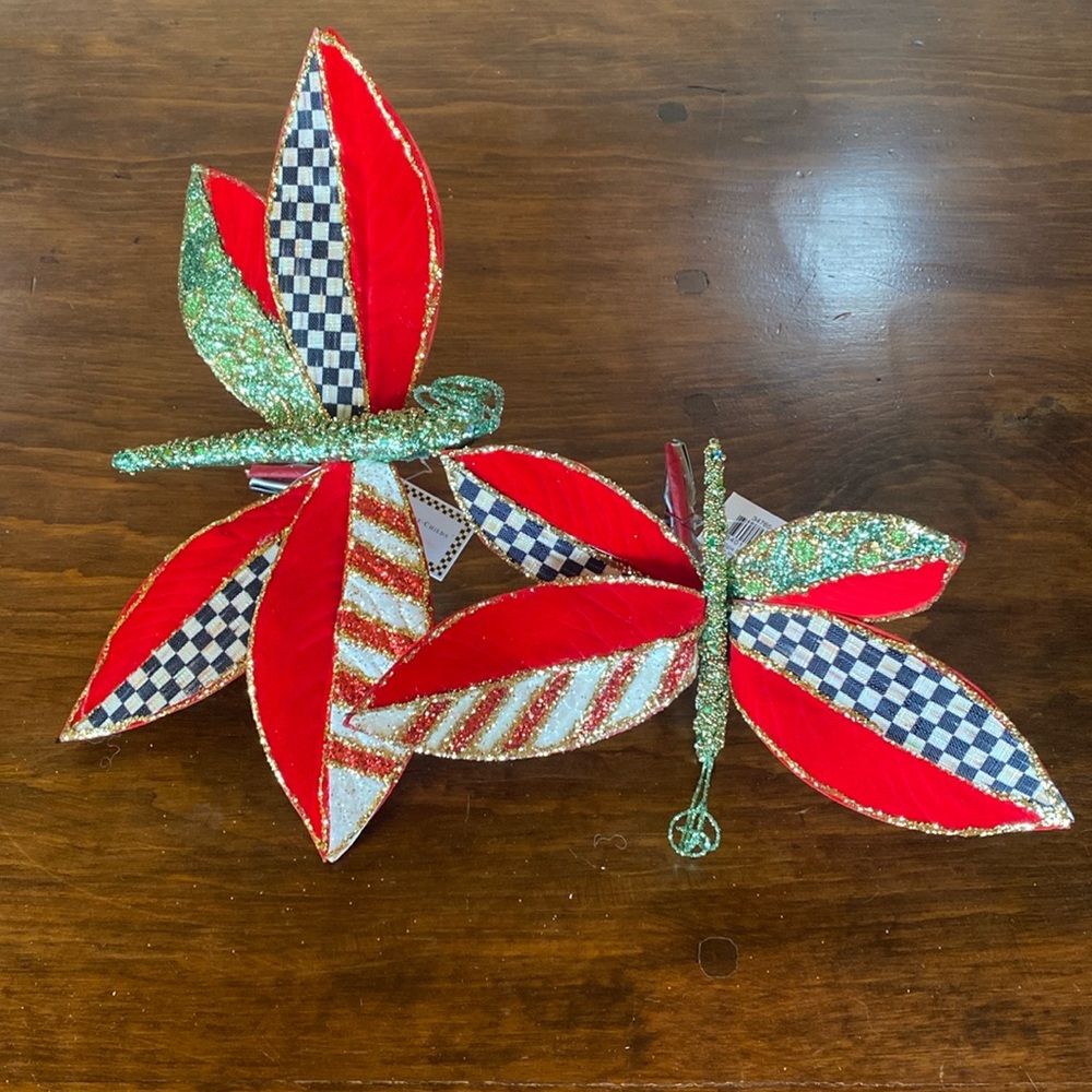 Mackenzie-Child’s butterflies. Set of 2.
